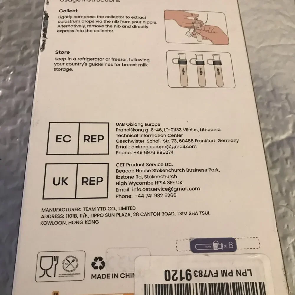 Nuliie Colostrum Collector Kit Breast Milk Collector with Cotton Cloth Wipe